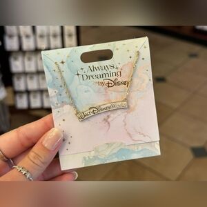 Disney Gold 'Walt Disney World' Necklace